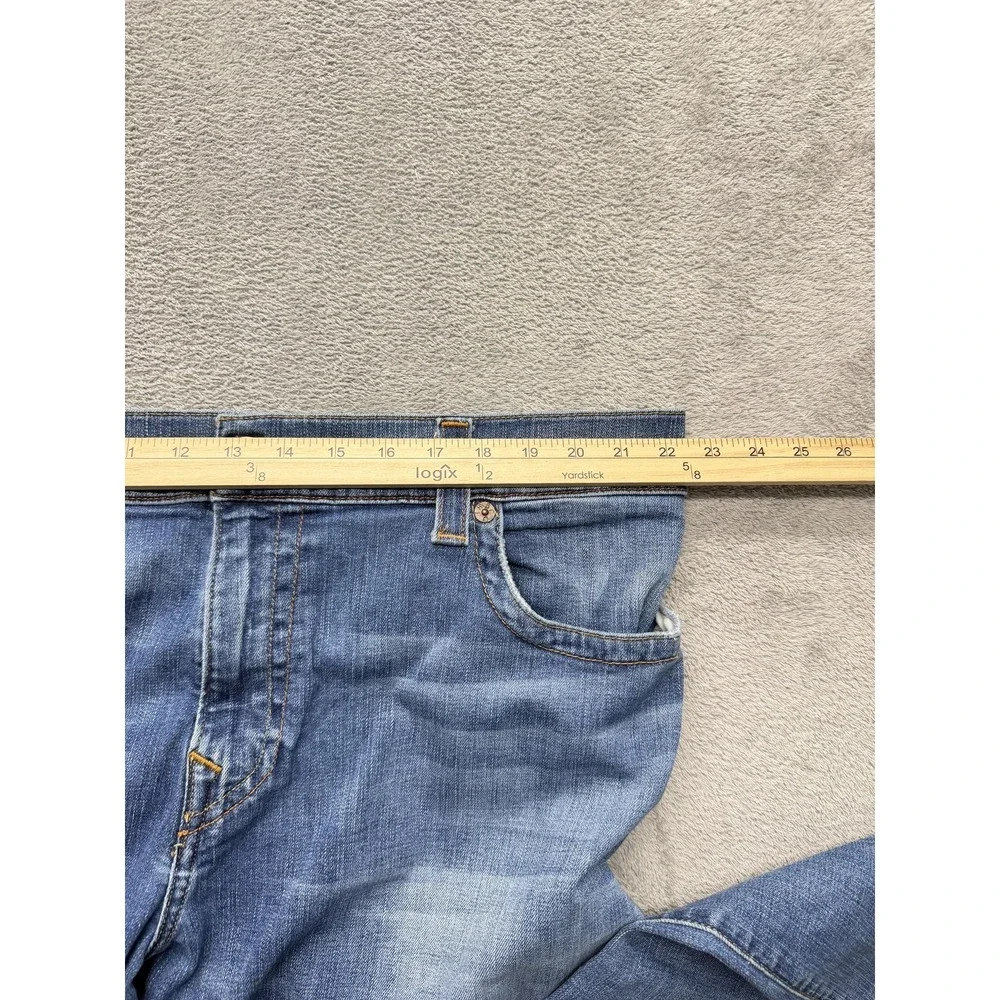 True Religion Jeans‎ Mens Measured 45x34 Blue Straight Slim Denim